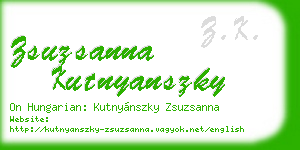 zsuzsanna kutnyanszky business card